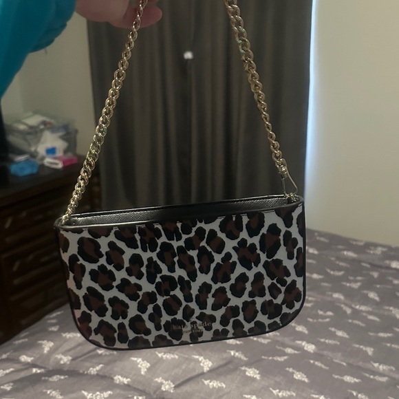 Kate Spade Brown and Black/Brown Leopard Design Bag. - Picture 5 of 7
